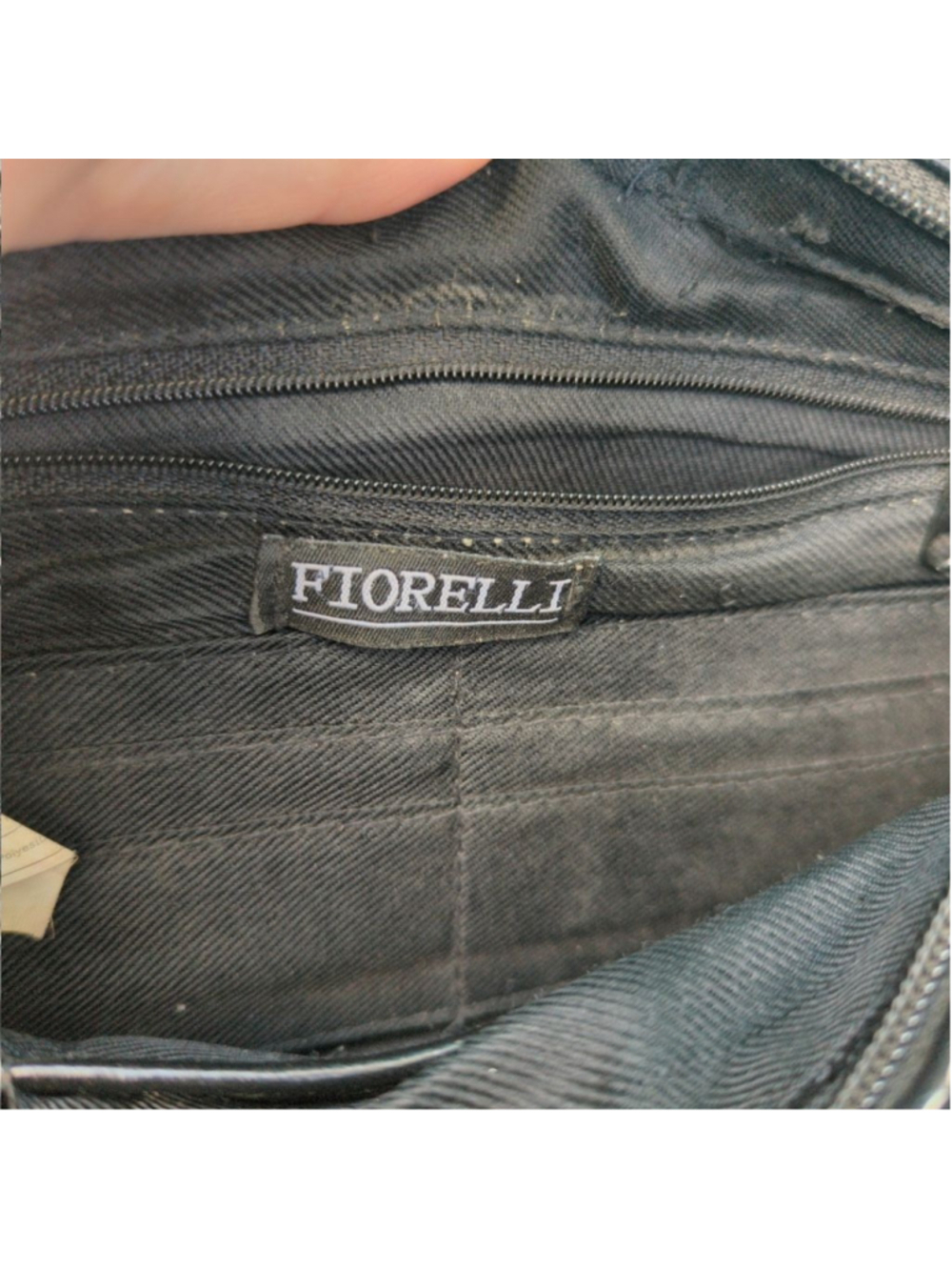 Vintage Y2K Fiorelli Black Faux Leather Underarm Shoulder Bag - Contrast Stitch - Picture 8 of 14